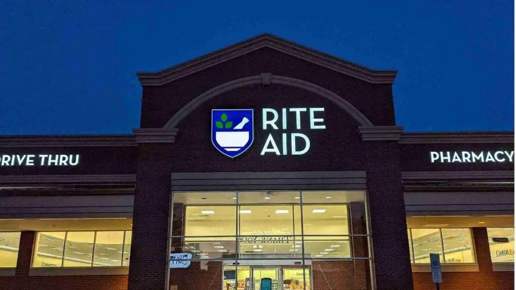 Front view of a Rite Aid pharmacy