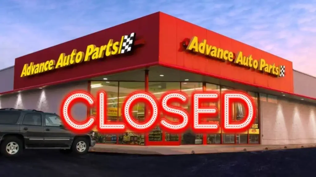 Advance Auto Parts Closes Hundreds of Stores and Lays Off Staff to Avoid Bankruptcy Advanced Auto Parts Store Front With a Closed Sign in Front of it