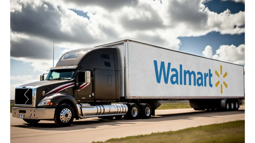 Walmart Semi-Truck on Freeway